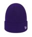 Unisex adult flag knitted beanie purple New Era