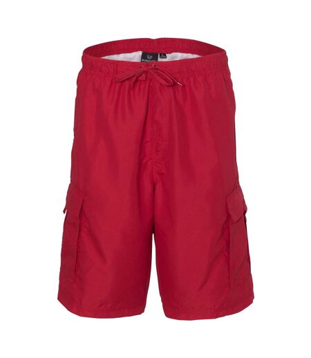 Short De Bain Motif/style Rayé Homme Rouge Burnside