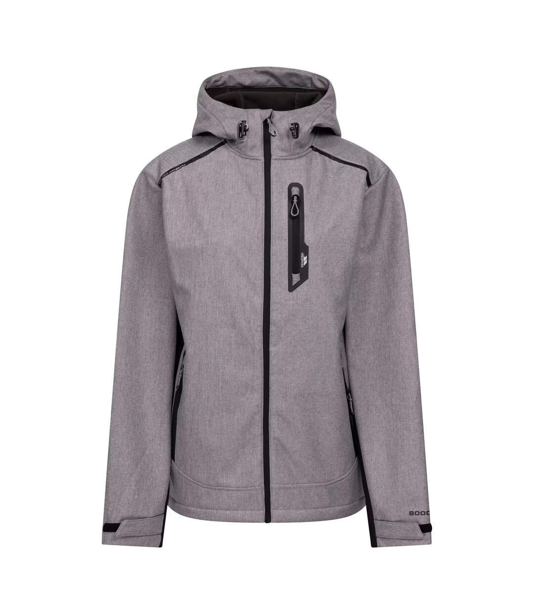 Veste Softshell Wallace Homme Gris Bleu Foncé Chiné Trespass-1