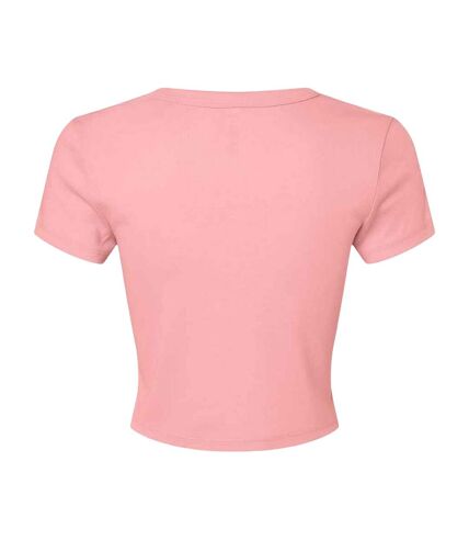 Haut court femme rose uni Bella + Canvas