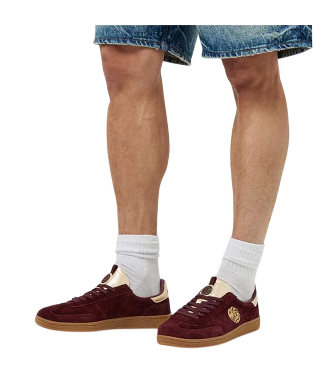 Baskets Ramblas Homme Bordeaux Foncé Jaune Or Pretty Green-3