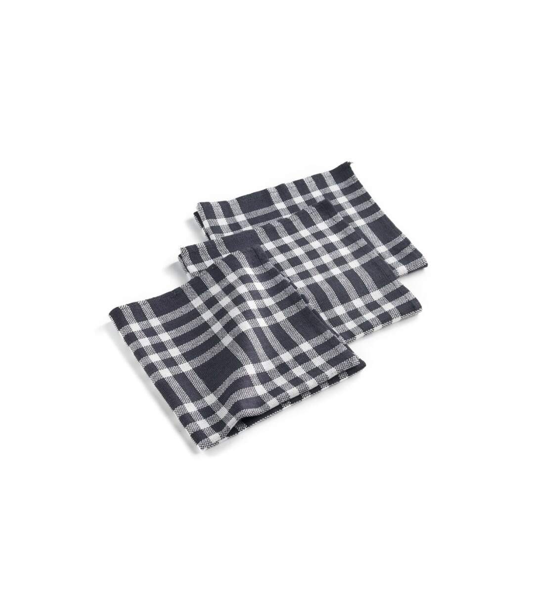 Lot de 3 Serviettes de Table Traditio 45cm Noir