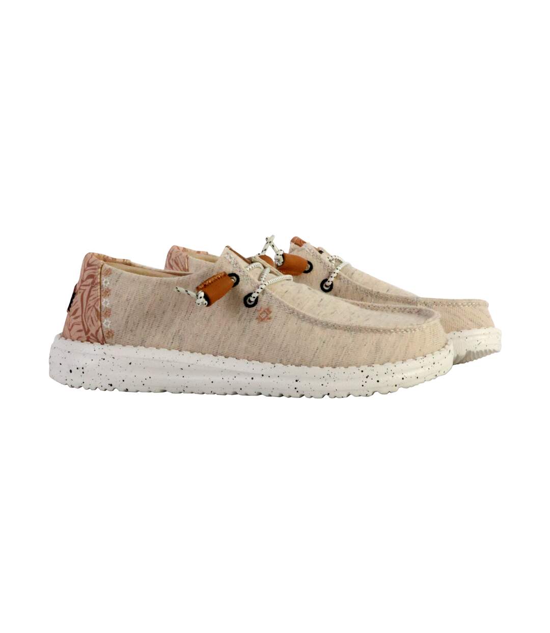 Moccassin à Lacets Hey Dude Wendy Heathered Slub Tropical-3