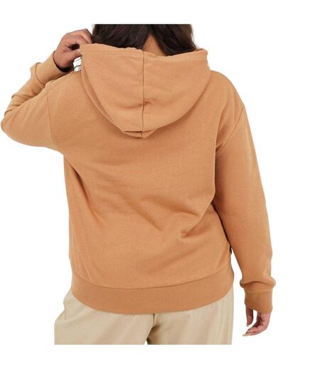 Sweat À Capuche Manches Longues Motif/style Uni Femme Marron Clair Brave Soul