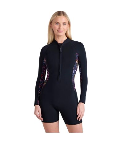 Womens/ladies soleil wetsuit black Animal