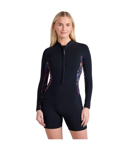 Womens/ladies soleil wetsuit black Animal