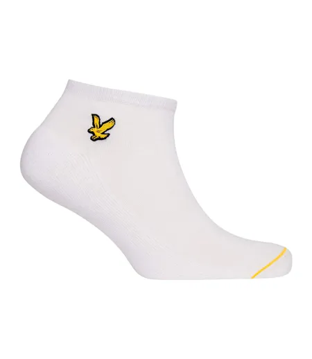 Pack Of 3  Mens Ankle Socks  Bright White Lyle & Scott