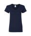 T-shirt Femme Bleu Marine Gildan-1