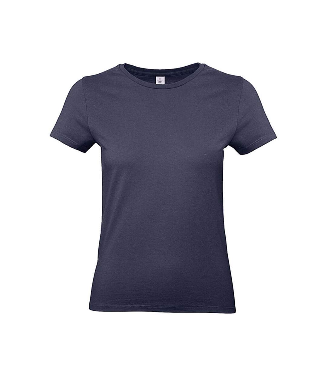 Womens/ladies #e190 T-shirt Navy Blue B&C-1