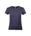 Womens/ladies #e190 T-shirt Navy Blue B&C-1