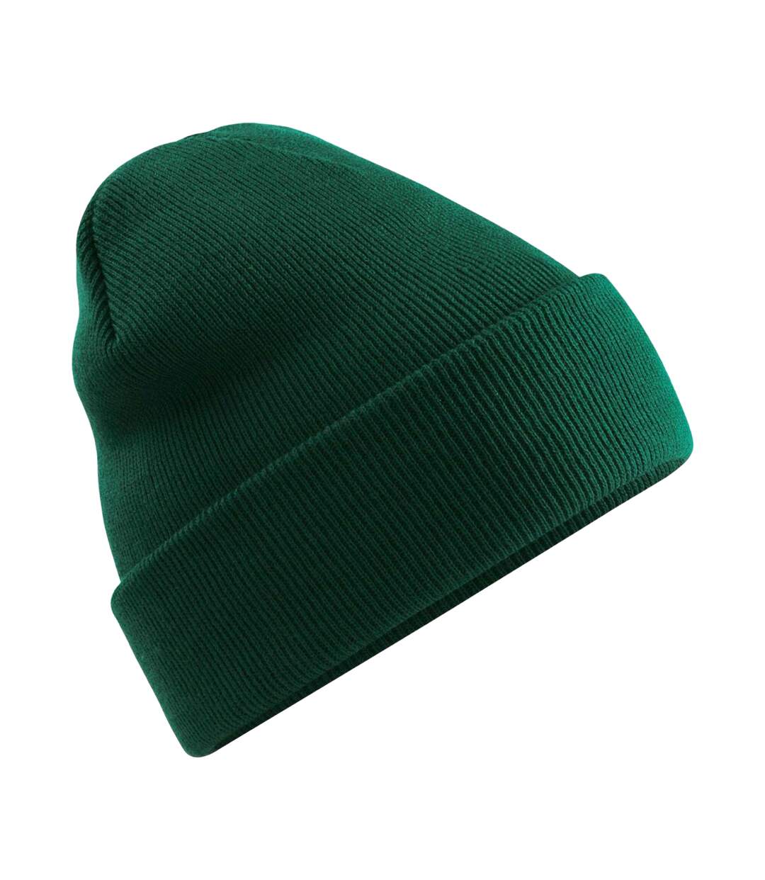 Bonnet Motif/style À Revers Original Vert Bouteille Beechfield-2
