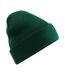 Bonnet Motif/style À Revers Original Vert Bouteille Beechfield-2