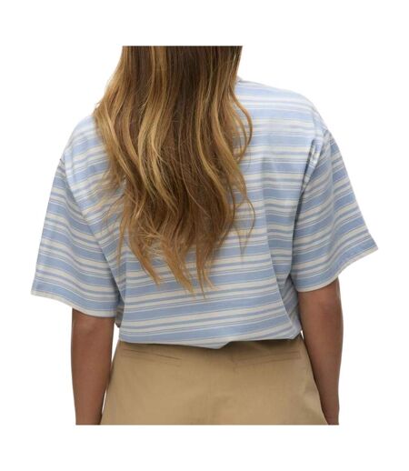 Polo bleu/blanc femme vero moda awmaren 2/4