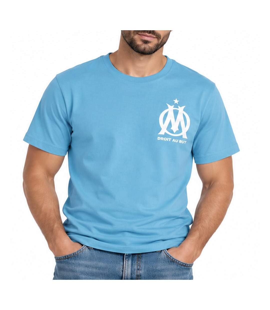 T-shirt bleu homme olympique de marseille g23021t-1
