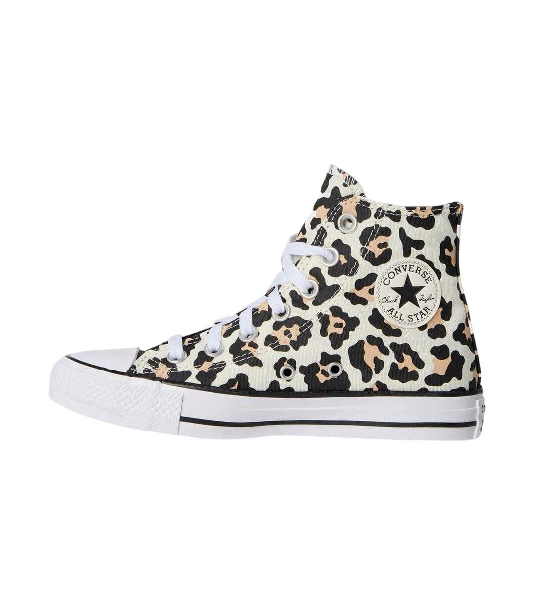 Womens/ladies Classic Hi Leopard Print Flat High Top Trainers Leopard Converse-2