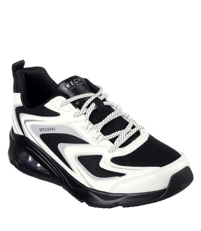 Womens/ladies tres-air uno street fl-air trainers black/white Skechers