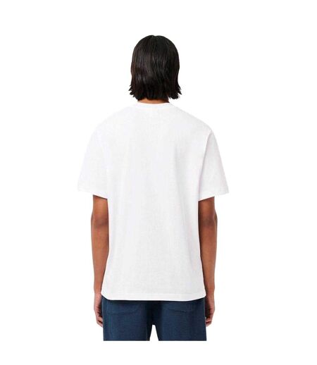 Mens Embroidered Logo T-shirt White Lacoste