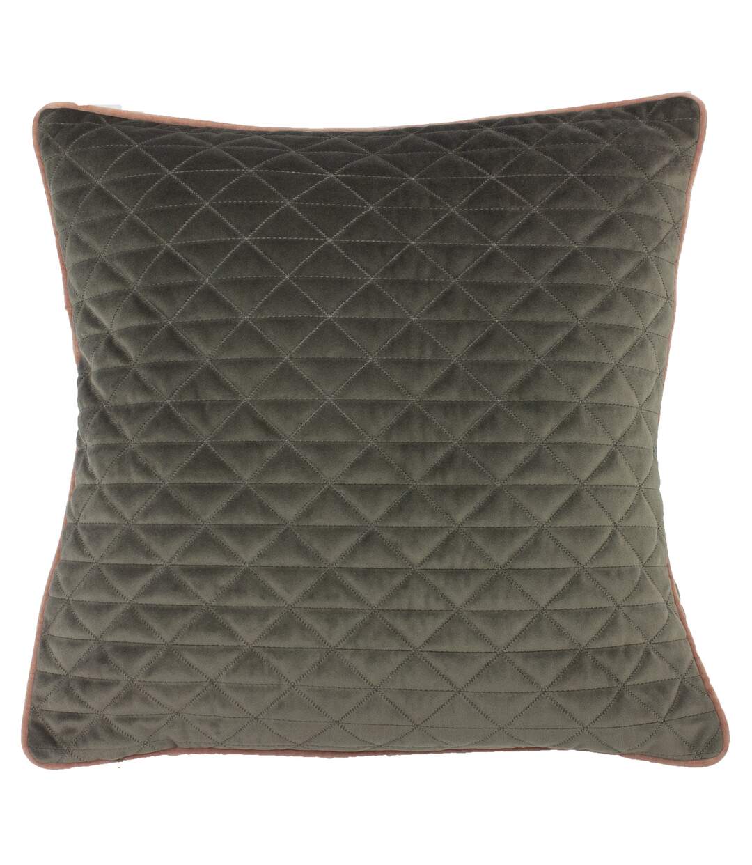 Quartz cushion cover with geometric diamond design one size charcoal grey/blush pink Riva Home