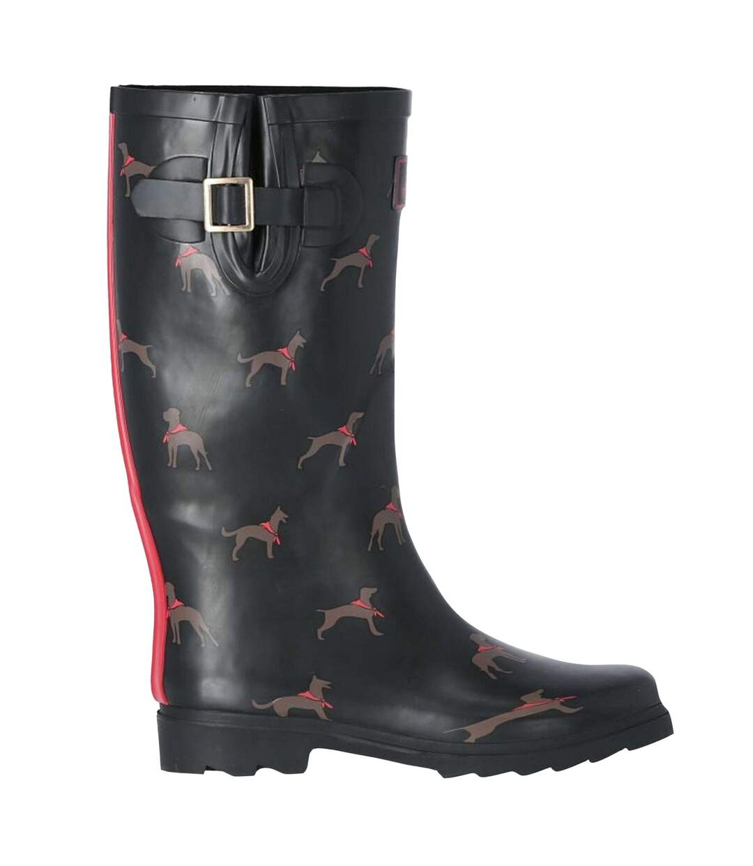 Bottes de pluie samira femme noir/marron/rouge Trespass