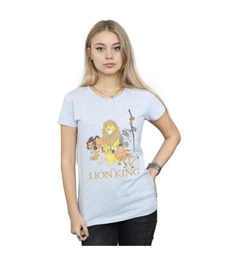 Disney T-shirt en coton du groupe Le Roi Lion Femme/Ladies (Gris sportif) - UTBI25023