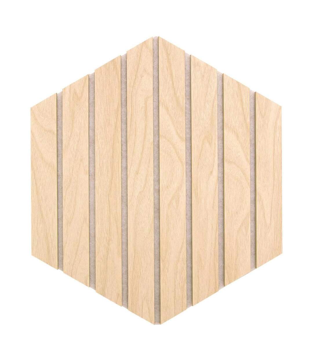 Lot de 3 Panneaux Déco Hexagonal Colva 30x26cm Beige-2