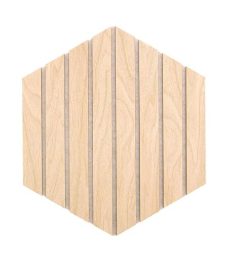 Lot de 3 Panneaux Déco Hexagonal Colva 30x26cm Beige