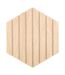 Lot de 3 Panneaux Déco Hexagonal Colva 30x26cm Beige-2