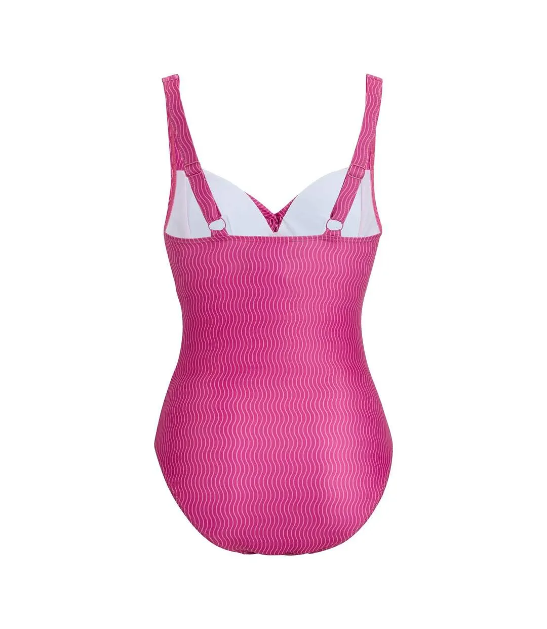 Maillot De Bain 1 Pièce Motif/style Imprimé Sakari Femme Rose Foncé Rayures Ondulées Regatta-2