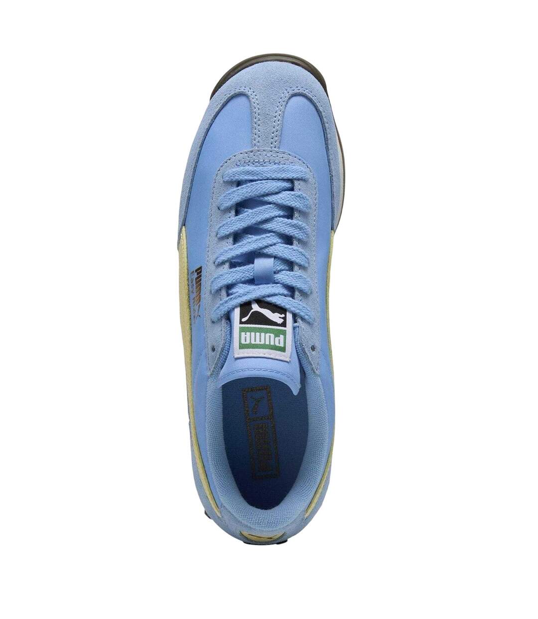 Womens/ladies Easy Rider Suede Trainers Blue Yellow Puma-3