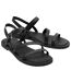Womens/ladies Kira Flat Sandals Black Toms-4