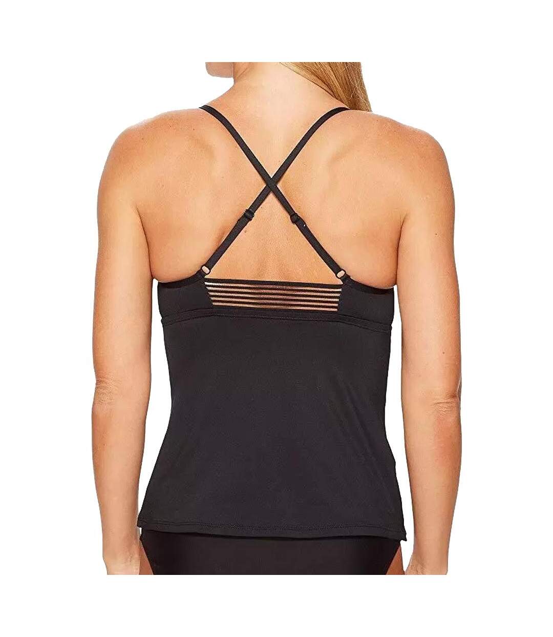 Haut de maillot de bain Noir Femme Nike Adjustable Crossback - L-2