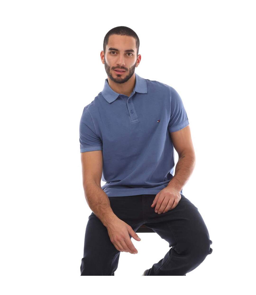Polo Homme Bleu Tommy Hilfiger-4