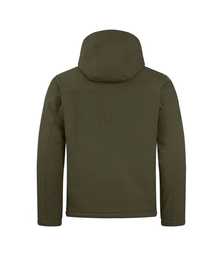 Mens Padded Soft Shell Jacket Fog Green Clique