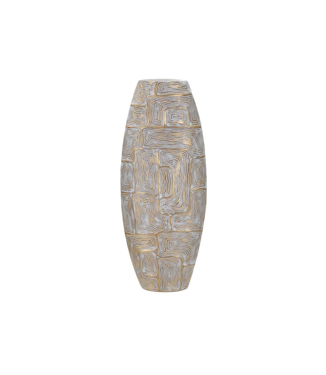 Vase Design Haut en Résine Elips 59cm Or-1