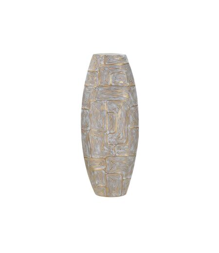 Vase Design Haut en Résine Elips 59cm Or