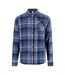 Chemise Manches Longues Motif/style À Carreaux Homme Bleu Marine SoulCal-1