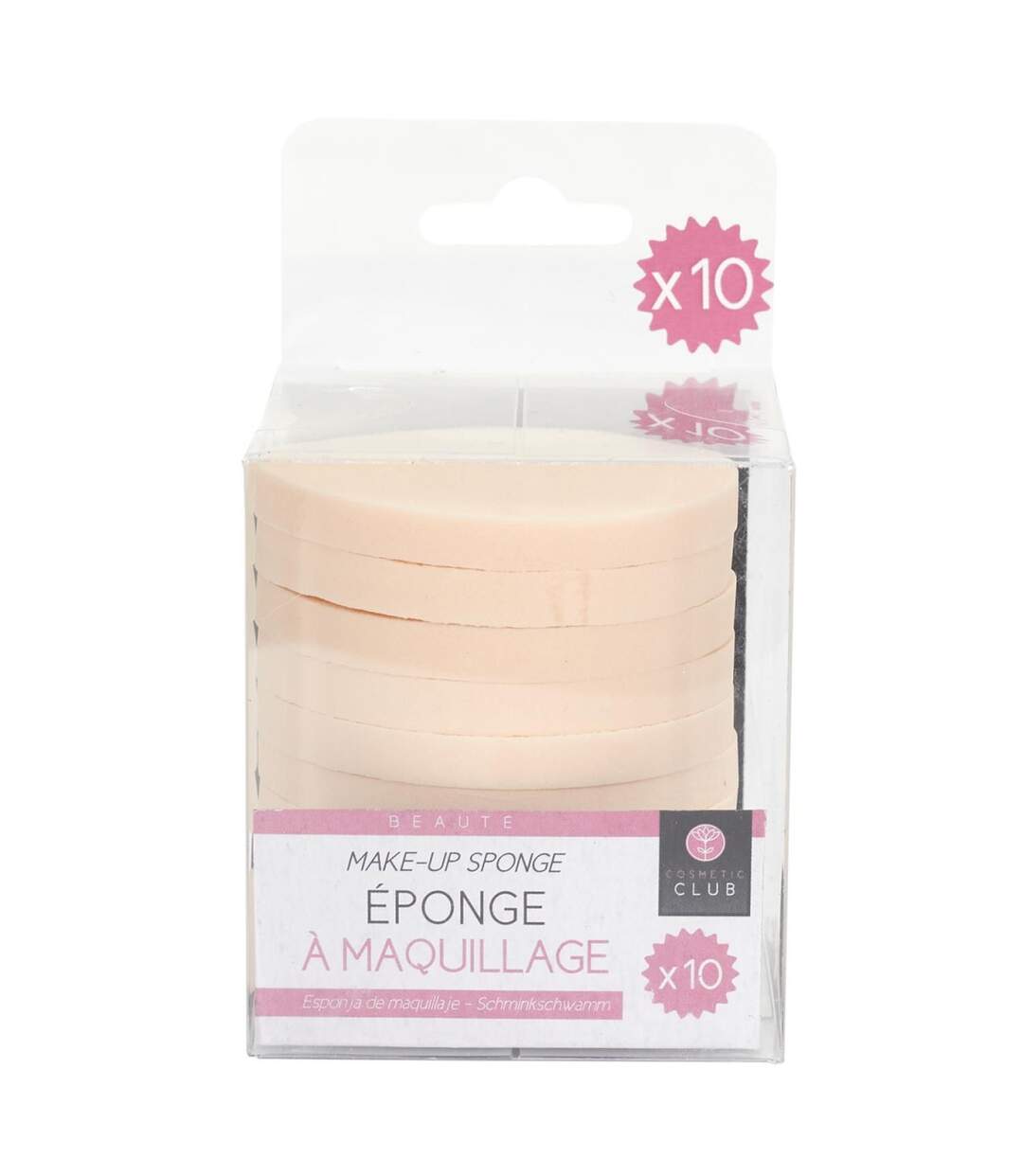 Lot de 10 Éponges à Maquillage Teint 6cm Rose-4