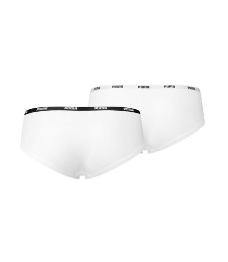 Boxer PUMA Femme en Coton Qualité et Confort-Assortiment modèles photos selon arrivages- Pack de 2 SHORTIES PUMA Blanc
