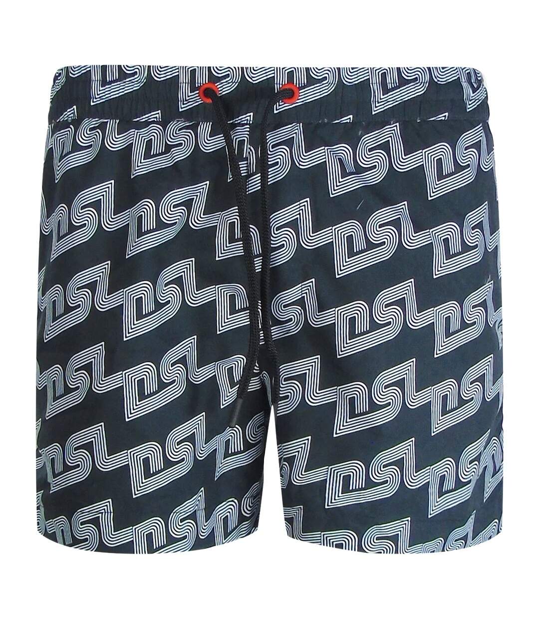 Mens Bmbx-ken-37 All-over Print Board Shorts Black Diesel-1