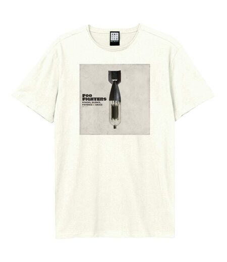 Unisex Adult Echoes Silence Patience And Grace Foo Fighters Vintage T-shirt Vintage White Amplified