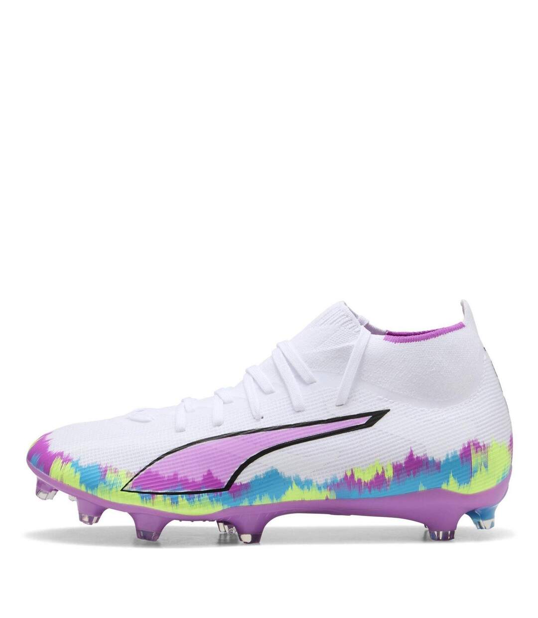 Womens/ladies Ultra Match+ Firm Ground Football Boots White Purple Puma-2