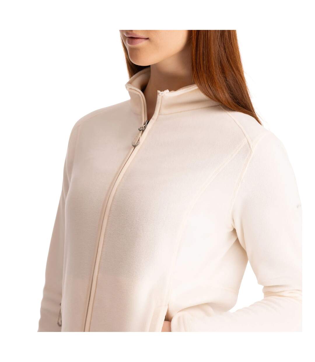 Womens/ladies Renato At100 Fleece Jacket Cream Blush Trespass-4