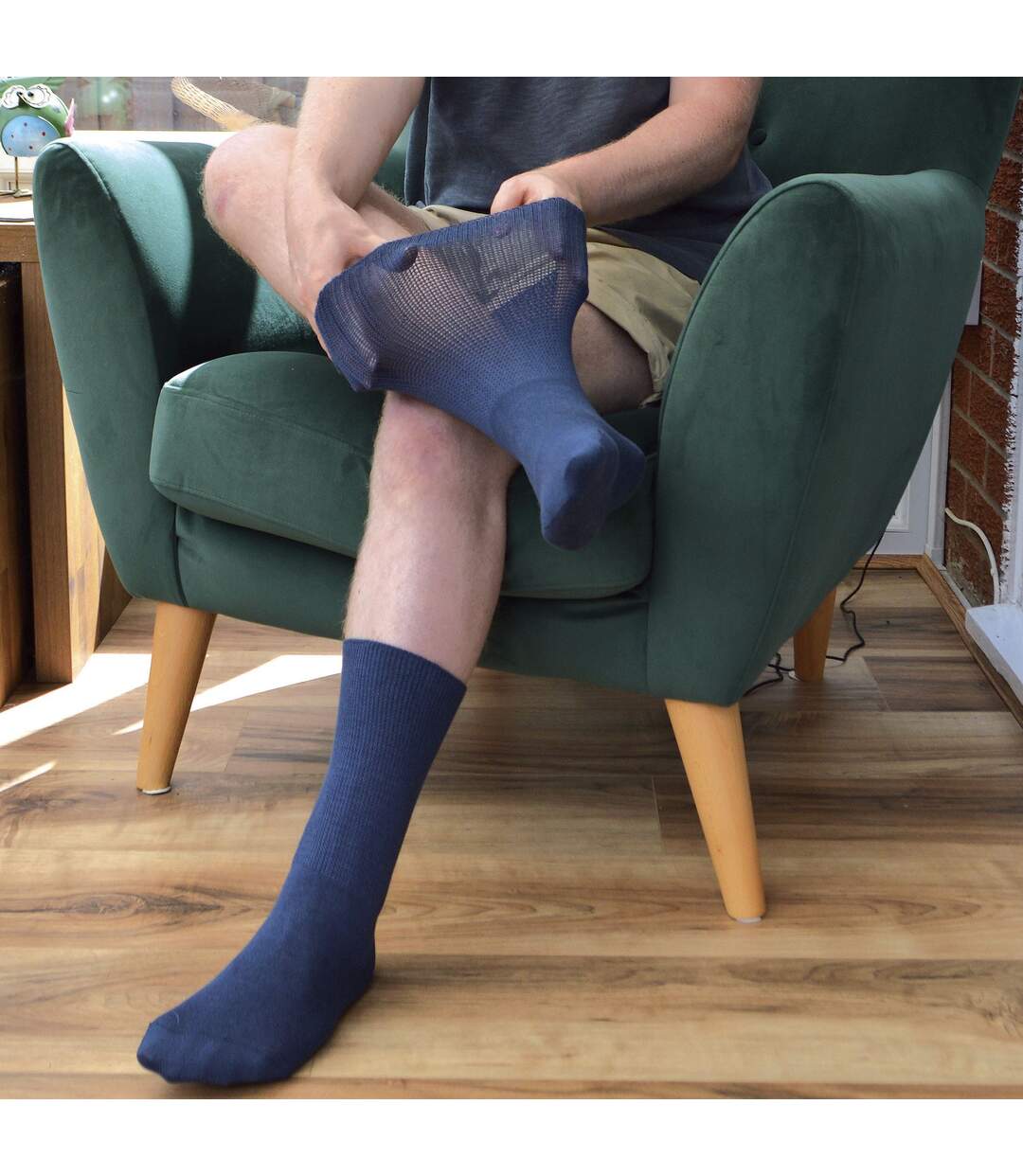 1 Pack Extra Wide Bamboo Oedema Socks-3
