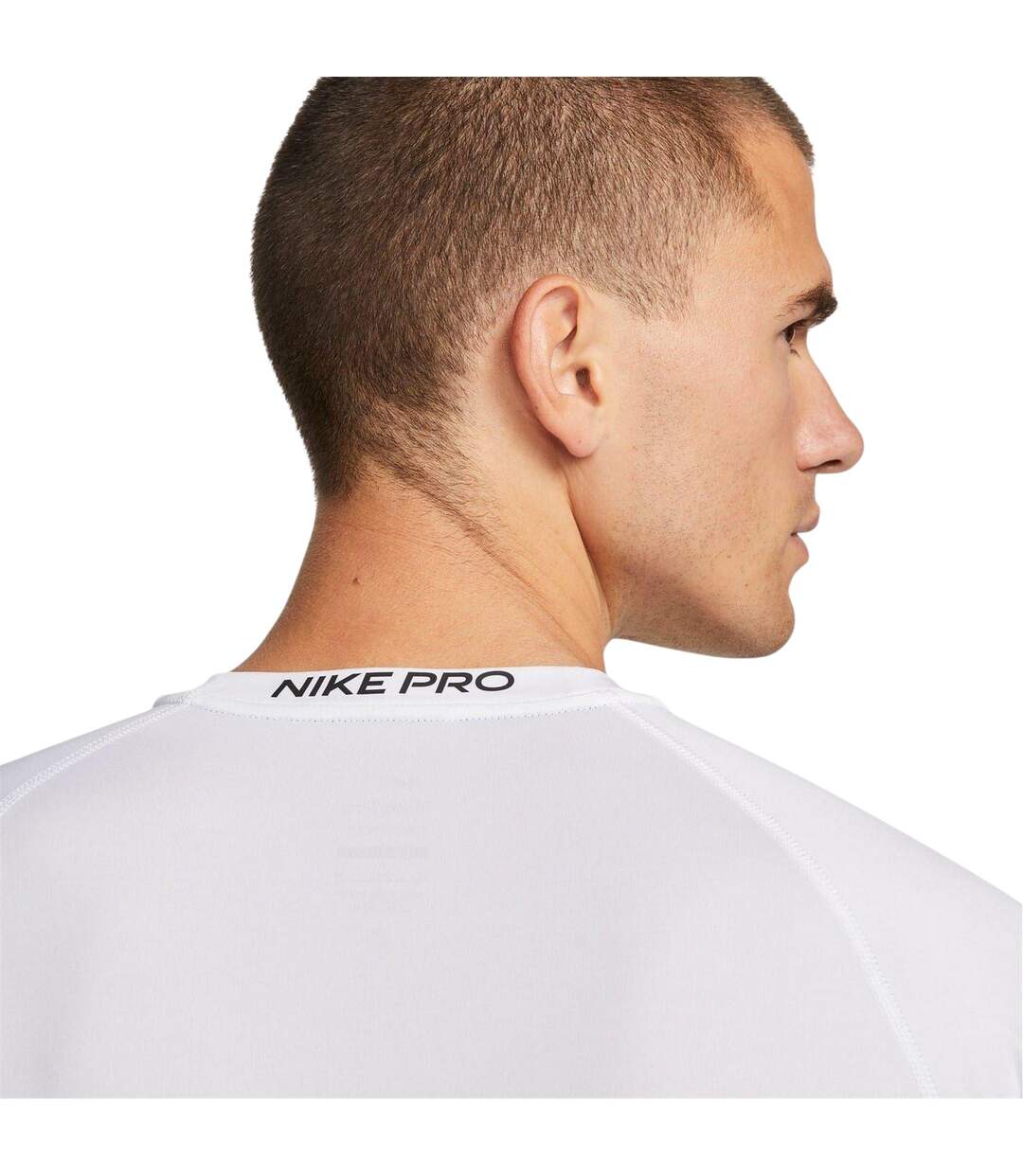 Haut Thermique Motif/style Imprimé Lettrage Pro Homme Blanc Noir Nike-3