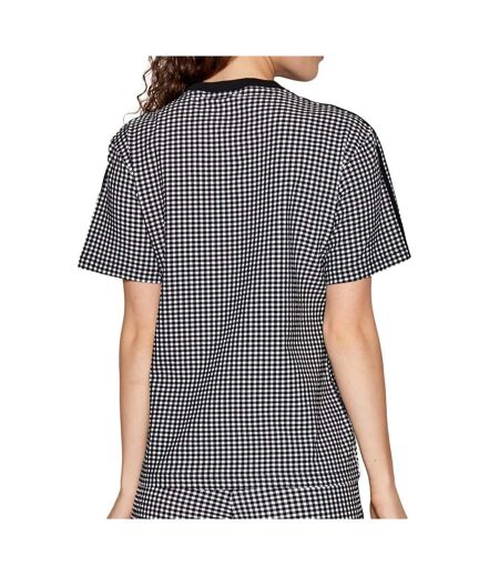 T-shirt Noir femme Adidas Gingham - 34