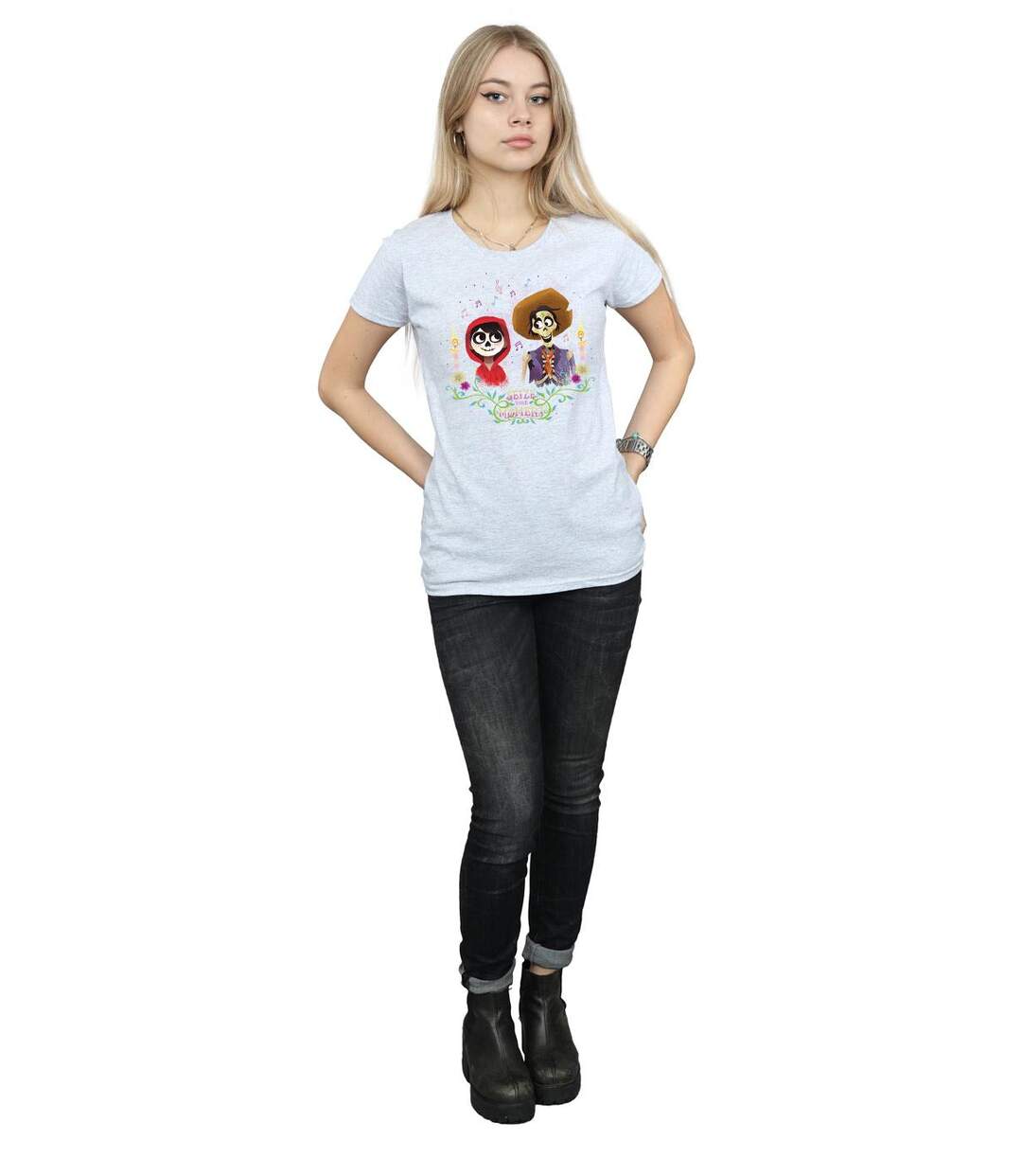 Disney - T-shirt COCO MIGUEL AND HECTOR - Femme (Gris chiné) - UTBI14326-4