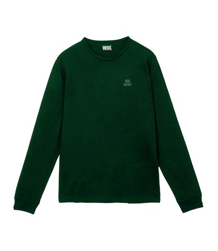 T-shirt Manches Longues Motif Logo Monochrome Adulte Vert Forêt Diesel