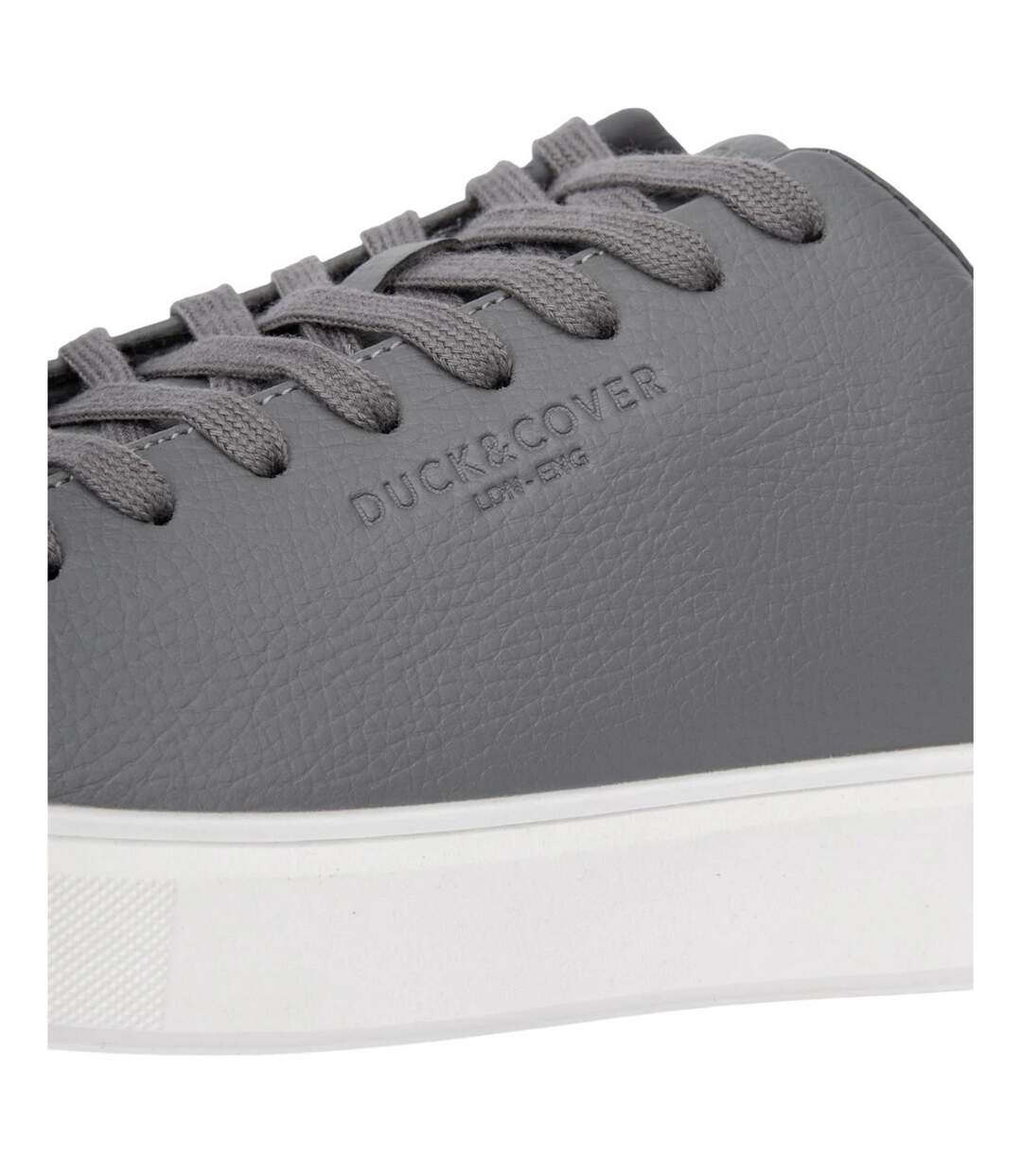 Mens Kremes Leather-look Pu Trainers Taupe Duck And Cover-3