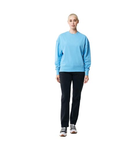 Unisex adult kruger recycled cotton crew neck relaxed fit sweatshirt tranquil blue Iqoniq