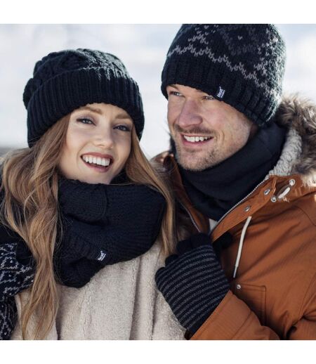 Ladies Cable Turnover Warm Thermal Beanie Hat